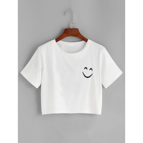 N2-KAOS KROP CEWE SMILE/KAOS DISTRO CEWEK