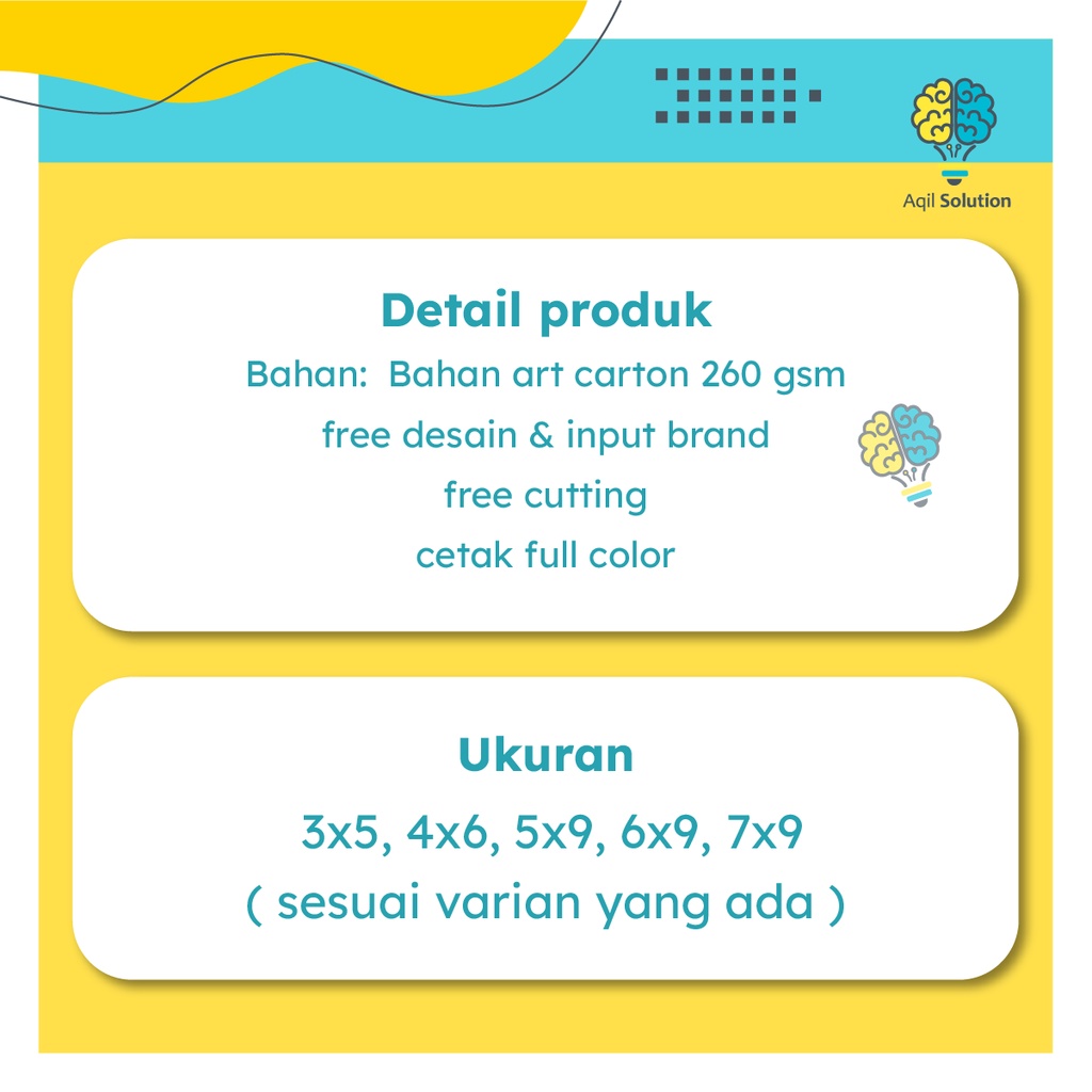 [Custom Logo] Hangtag Baju Stiker Label Sticker Tag Pakaian Perlengkapan Packing By Aqilsolution