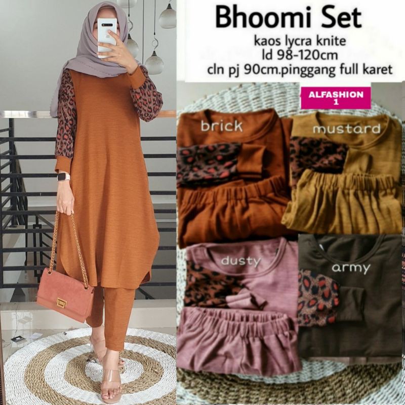 Bhoomi Set Baju Set Set Baju Celana Tunik