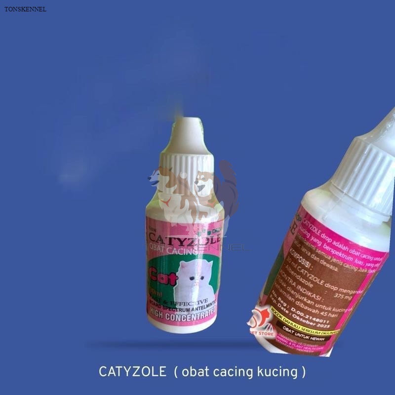 CATYZOLE DROP 30ml Obat Anti Cacing Kucing Cat Kitten 30 ml