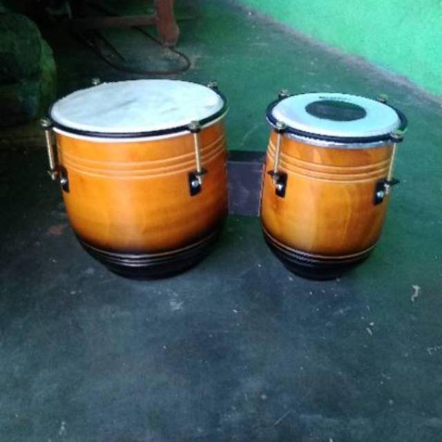Kendang Ketipung Kayu Mahoni dengan Mika POLOS tanpa Stand