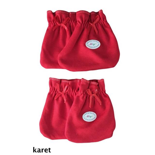 [TOMS] MIYO (1set) Sarung Tangan + Kaki STK MERAH / Kaos Kaki Bayi Baru Lahir / Baby Mittens &amp; Booties