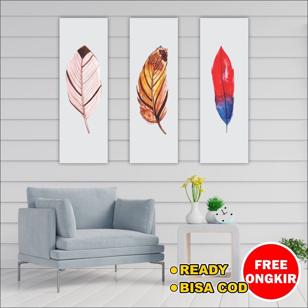 Hiasan pajangan dinding kamar tidur ruang tamu dekorasi rumah Wall Decor feather kartun shabby chic