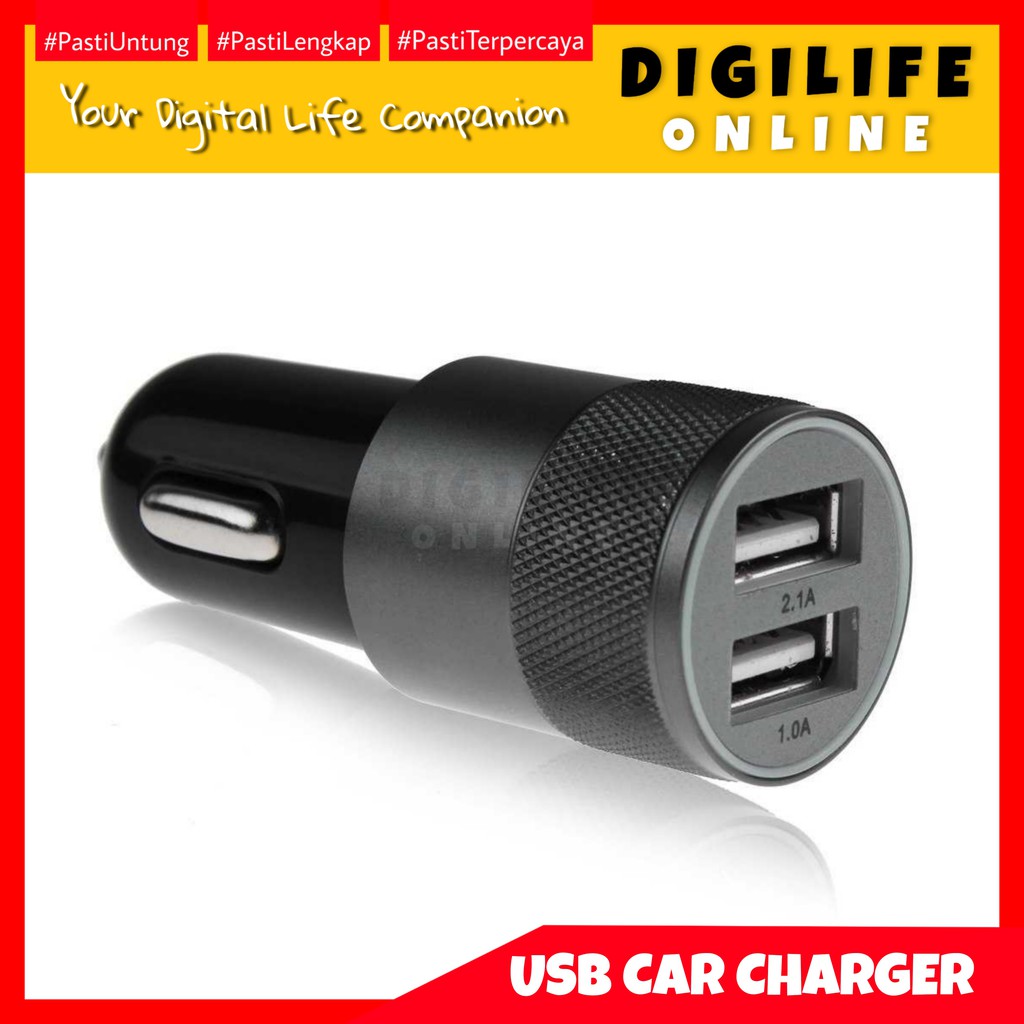 Charger Mobil 2 port USB 2.1A for Car - Dual Cas Casan Colokan HP