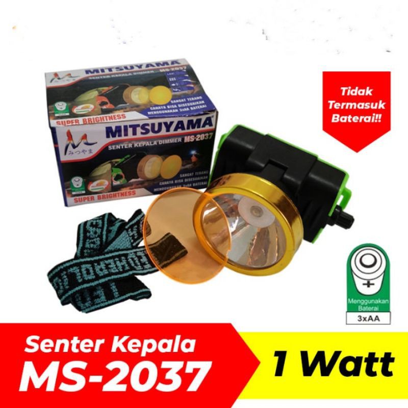 Senter Kepala MS-2037 Dimmer Batrai A2 MITSUYAMA