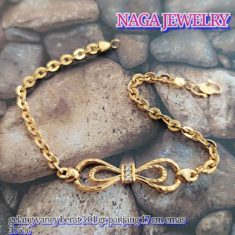 GELANG VARIASI PITA EMAS 375