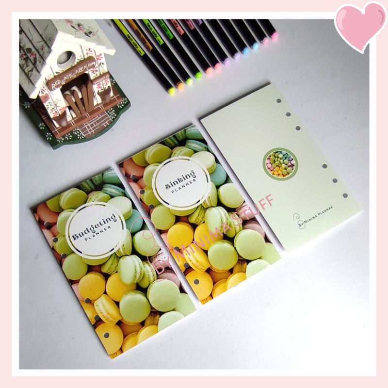 

P202 | Paket Cover Binder A6 / Pembatas Binder A6 / Budgeting Planner, Sinking Planner A6 6 ring