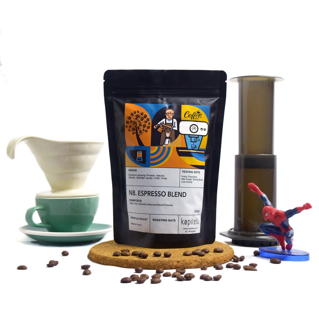 

Kopitelu NB - Espresso Blend (100% Fine Robusta Lampung Natural) 500 Gram