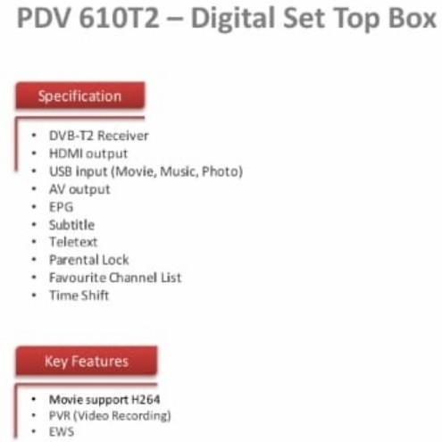 Set Up Box TV Digital Polytron Receiver Alat Penerima Siaran Digital