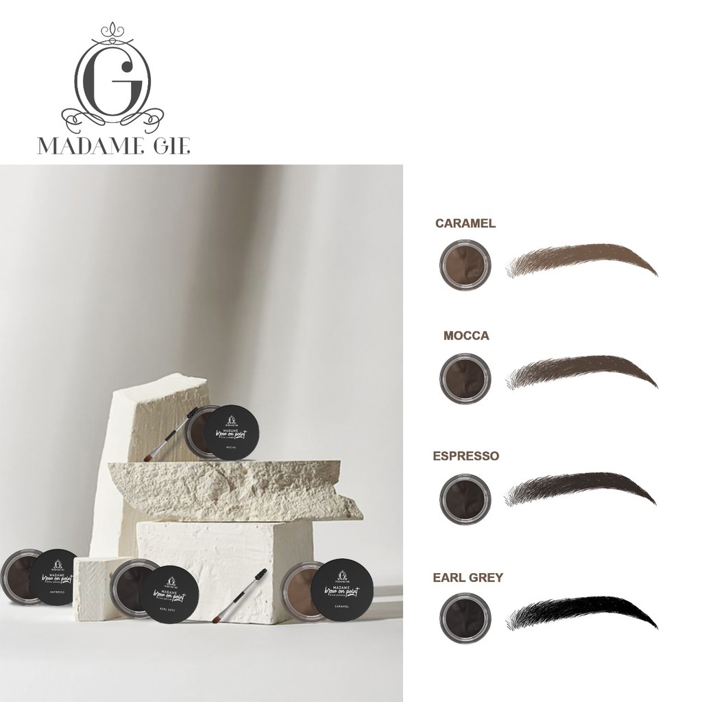 Madame Gie Madame Brow On Point – Make Up Eyebrow Pomade Cream Pensil Alis Waterproof || Madam Gie