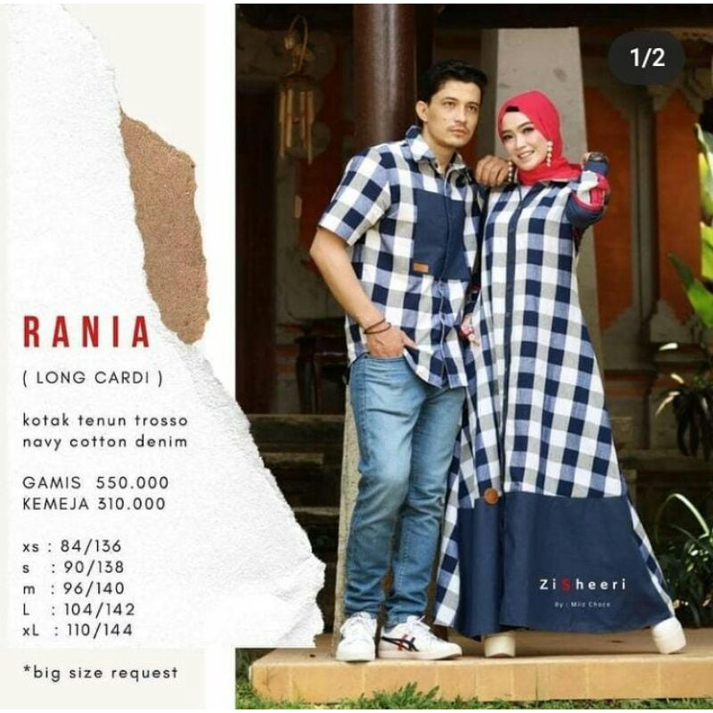 Rania Zisheeri Gamis Pria Wanita Zisheeri Couple