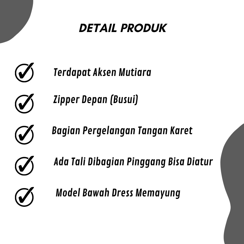 Beautyshirt / Mutiara / Long Dress / Bahan Ceruty Babydoll Premium