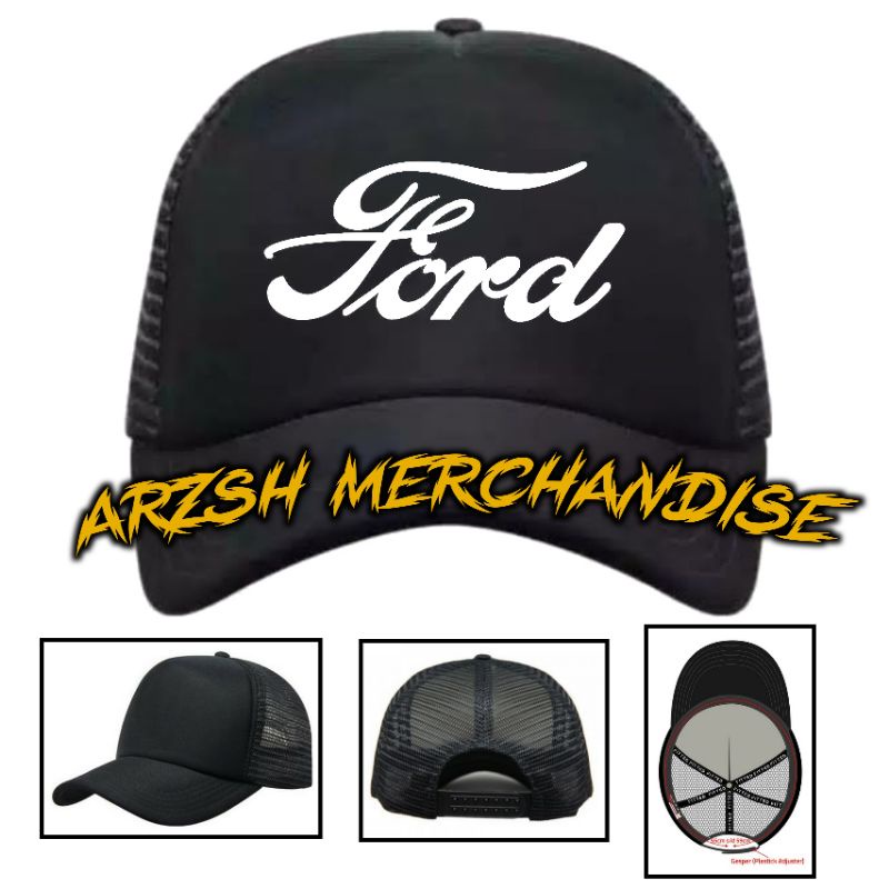 Topi Logo Ford - Topi Trucker Jaring Distro Race Ford