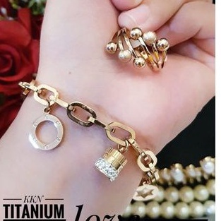 TiTanium set gelang cincin QA17