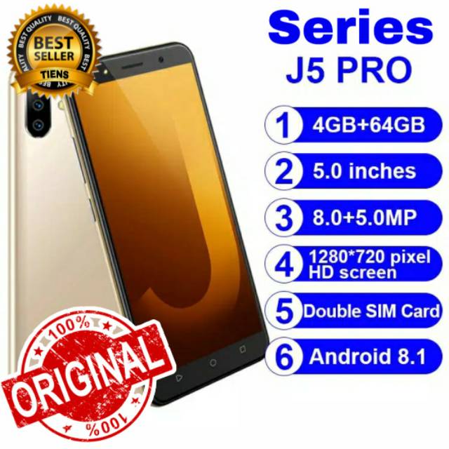 SMARTPHONE 4G HP RAM 4GB ROM 64GB "J5 PR SPRIES" Stok TERBATAS