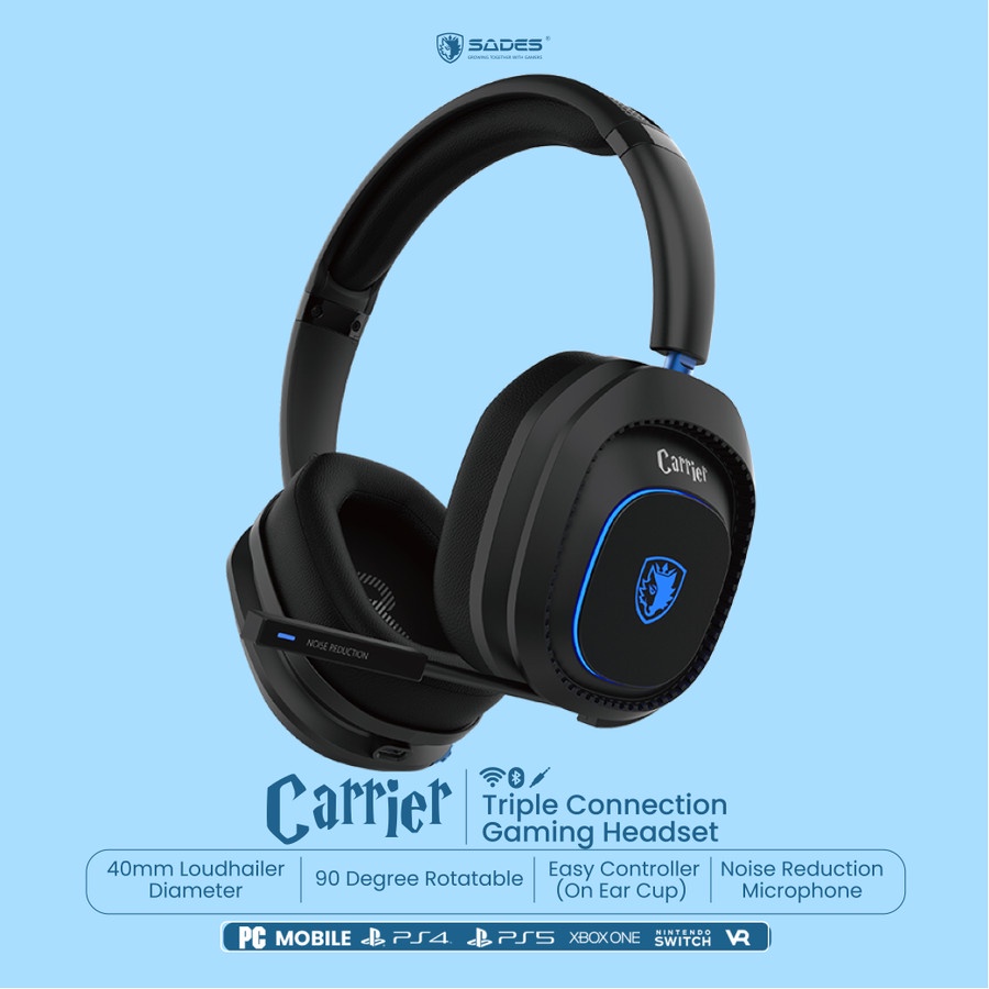 Headset Sades Carrier 3in1 Connection