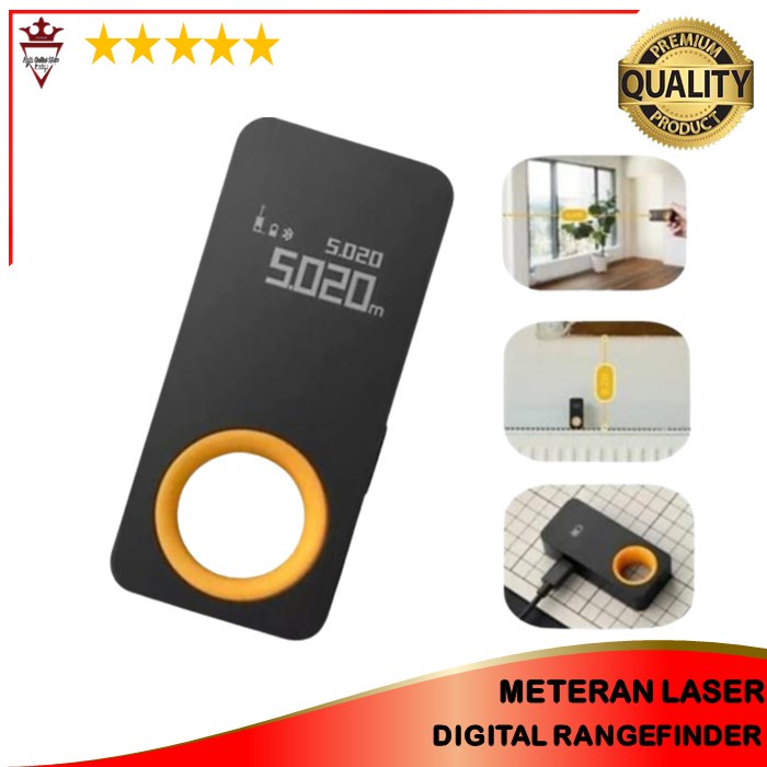 Meteran Pengukur Jarak Laser Digital HOTO Smart Laser Rangefinder