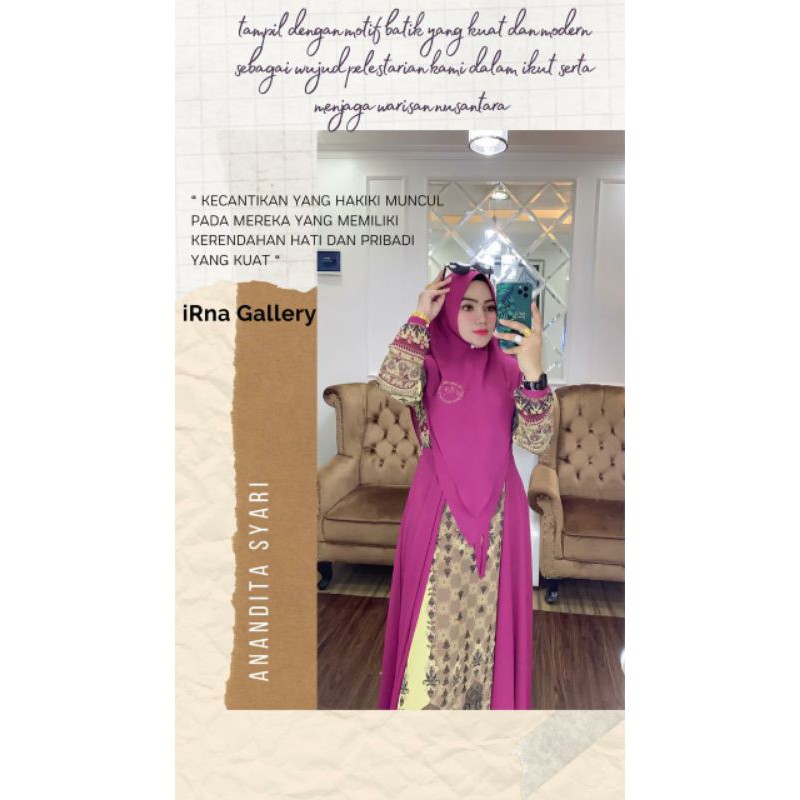 Anandita syar'i by Irna 100%