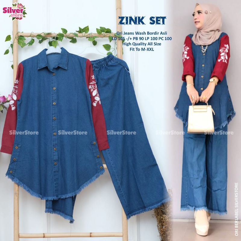 Zink Set Setelan - Jeans Set - Setelan Jeans - Setelan Terbaru