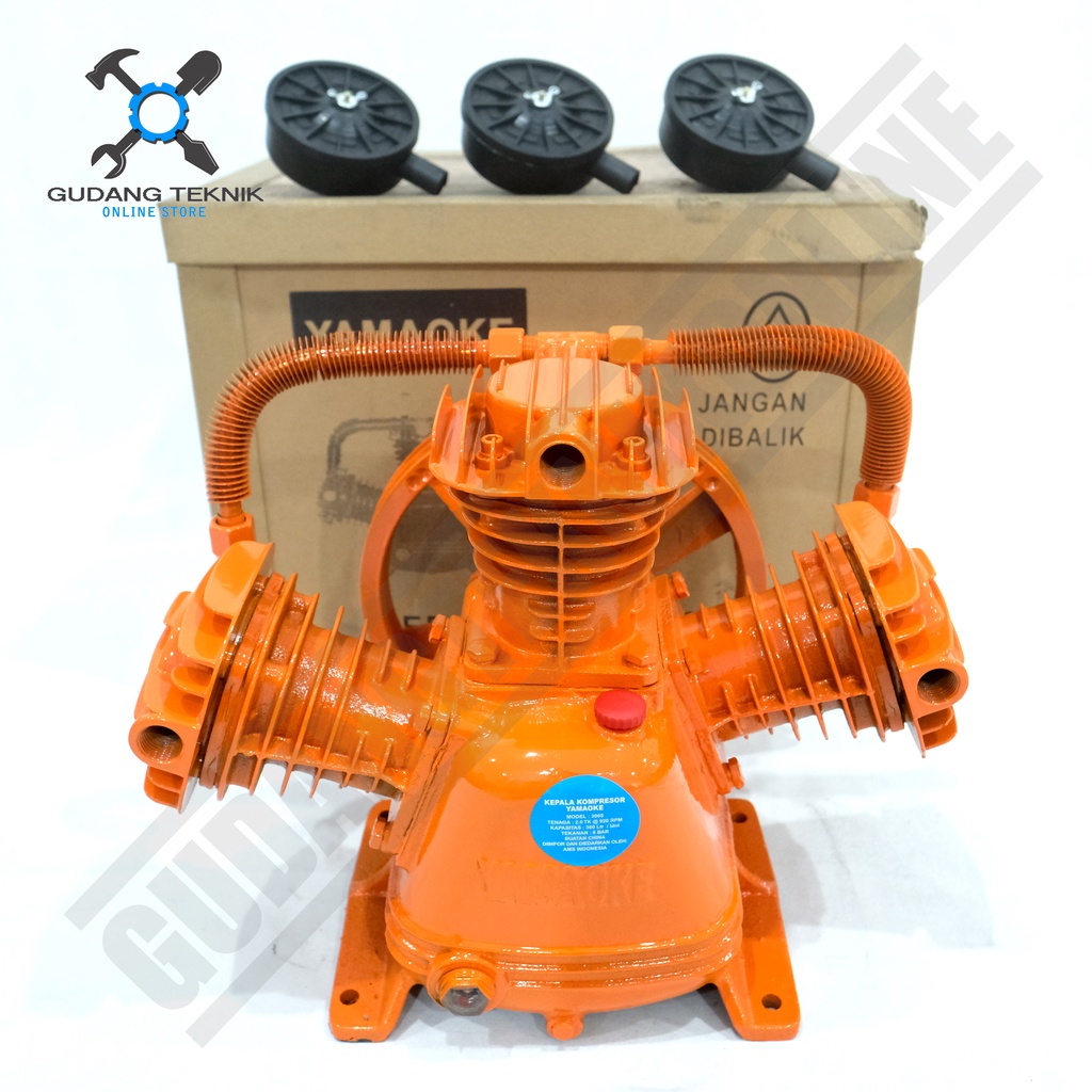 Kepala Kompresor 3HP YAMAOKE MK300 / Bare Air Head Compressor 3 HP MK 300 YAMAOKE