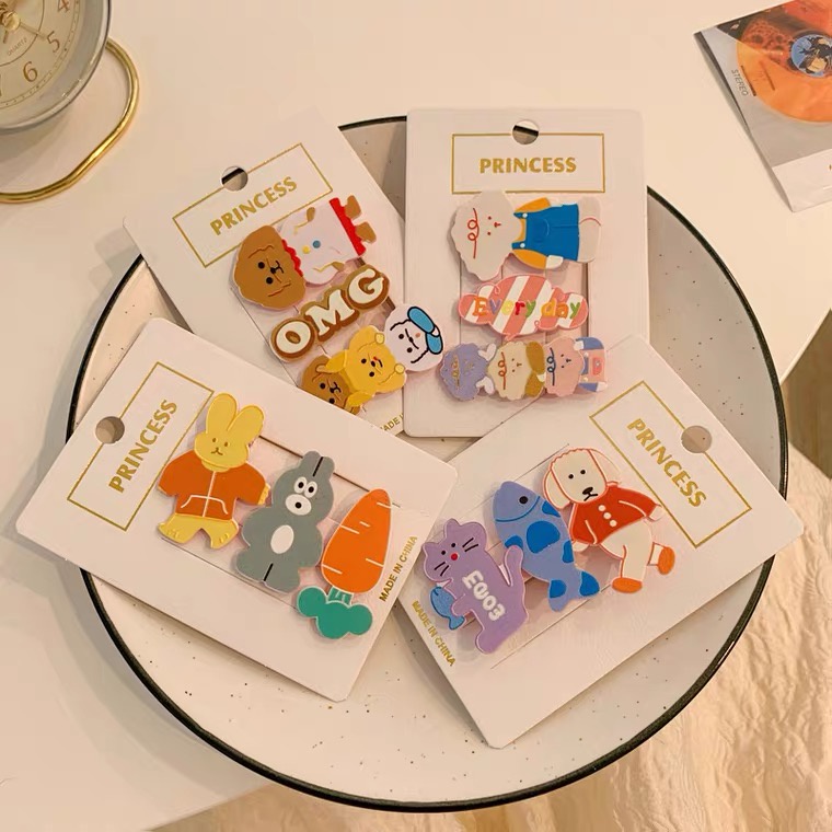 (HappyBaby )3PcsJepitan Rambut F09 Transparan dan unik/Import