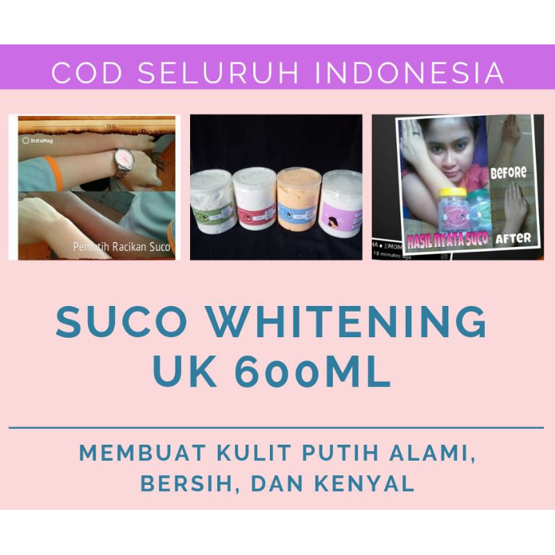 [Terlaris] Hand body Lotion Pemutih Badan Racikan Ampuh SUCO 600ml Aman Bumil & Busui