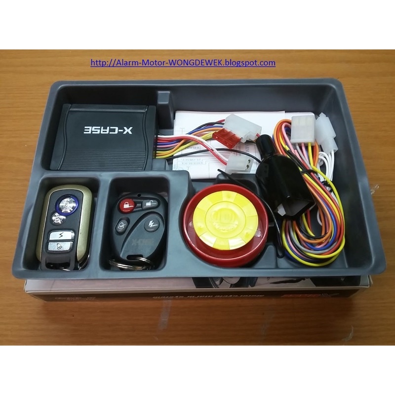 Alarm Motor Anti Maling 2 Remote Bisa Starter Sensor Getar Alarm Kunci Gembok Universal