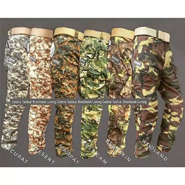 Celana loreng army twill