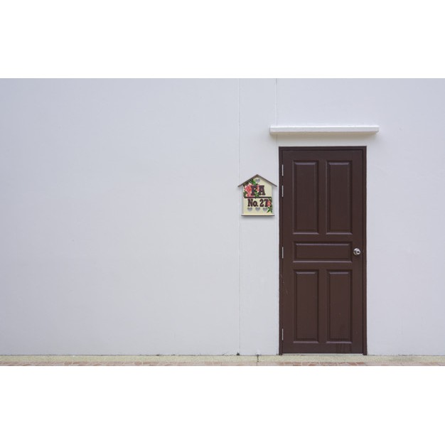 Dine Wood CUSTOM NOMOR RUMAH MOTIF LOVE SHABBY