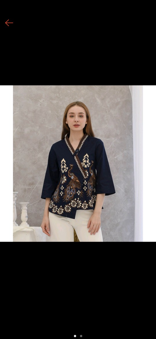 Maja - Long Kyoto Top  / Atasan Batik Wanita Lengan Panjang