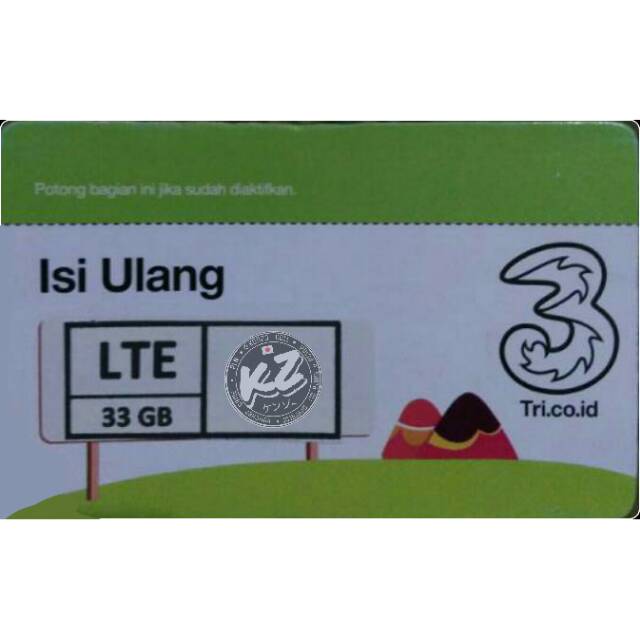 VOUCHER KUOTA TRI LTE 33GB 66GB MURAH 4G 33 66 PROMO