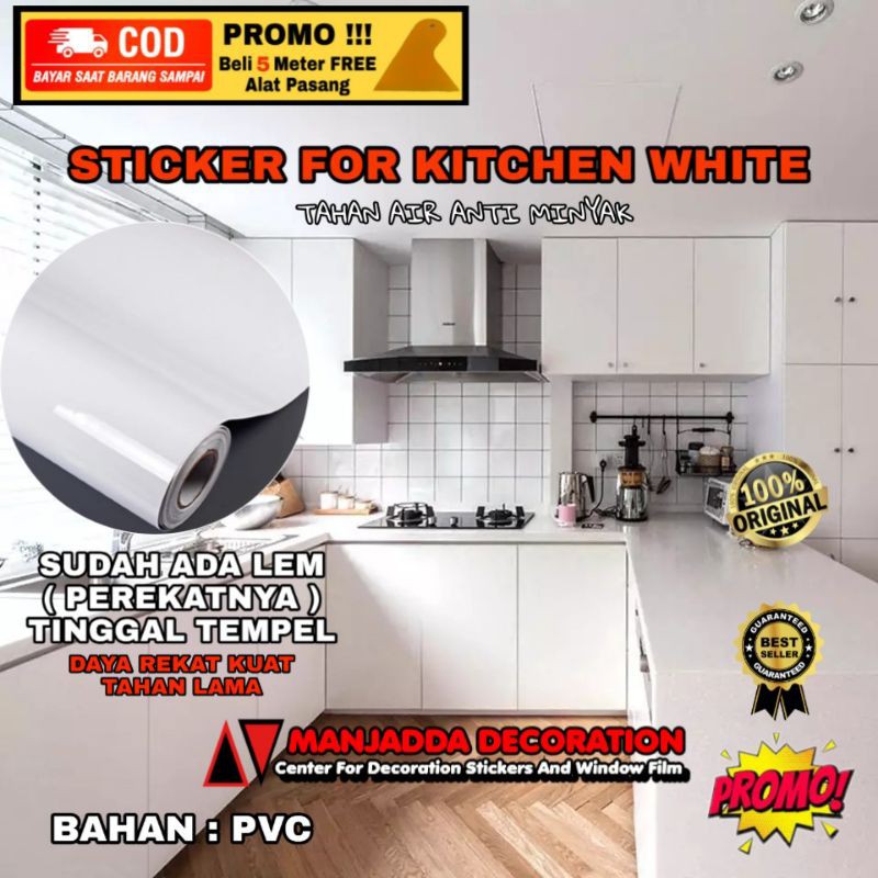 Sticker Lemari Putih Untuk Kitchenset Furniture Decorasi