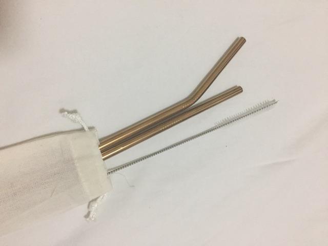 Full Set Stainless Straw / Ecofriendly Drinking Straw / Reusable Straw With Brush & Pouch