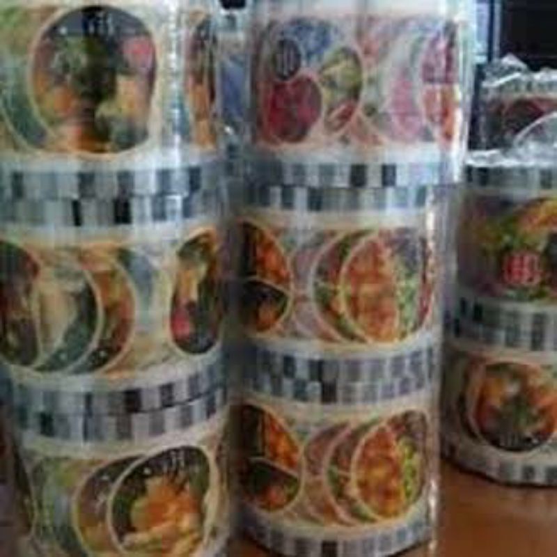 Lid Cup Gelas Plastik pakai Mesin Sealer, Gambar Buah utk Jus / Juice / Es Buah / Es Campur