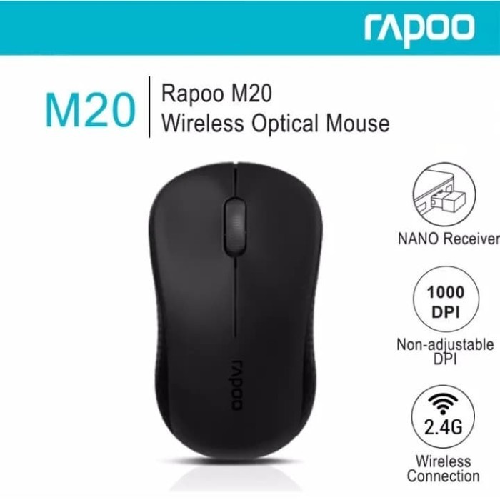 RAPOO Mouse Wireless M20 Black