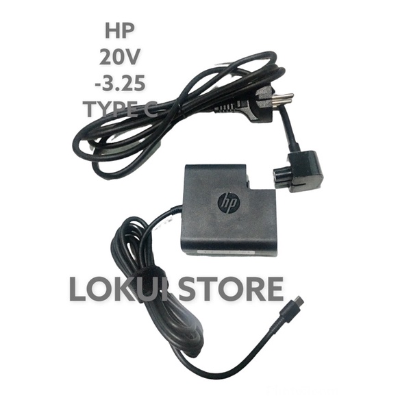 ADAPTOR CHARGER LAPTOP HP 20V 3.25 TYPE C USB C ORIGINAL