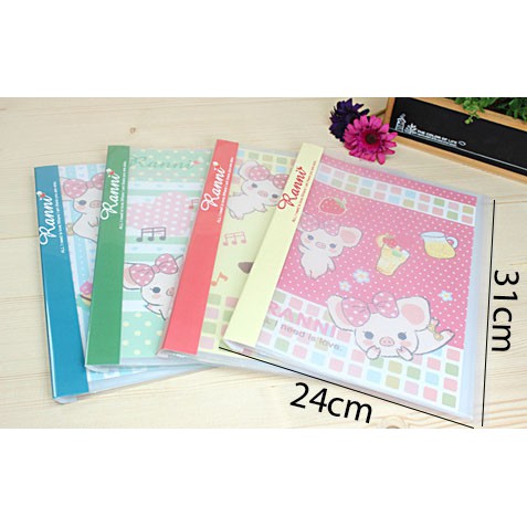 

Korean Stationary Nixnox Folder File Piggy Plastic 20 Slip