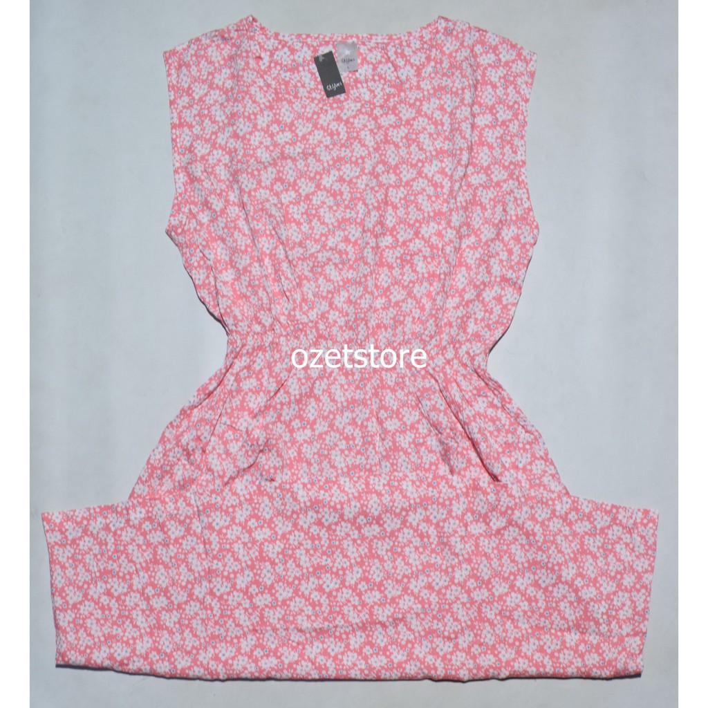 Daster Wanita Tanpa Lengan Pink Motif St.Yves CC39 ORIGINAL