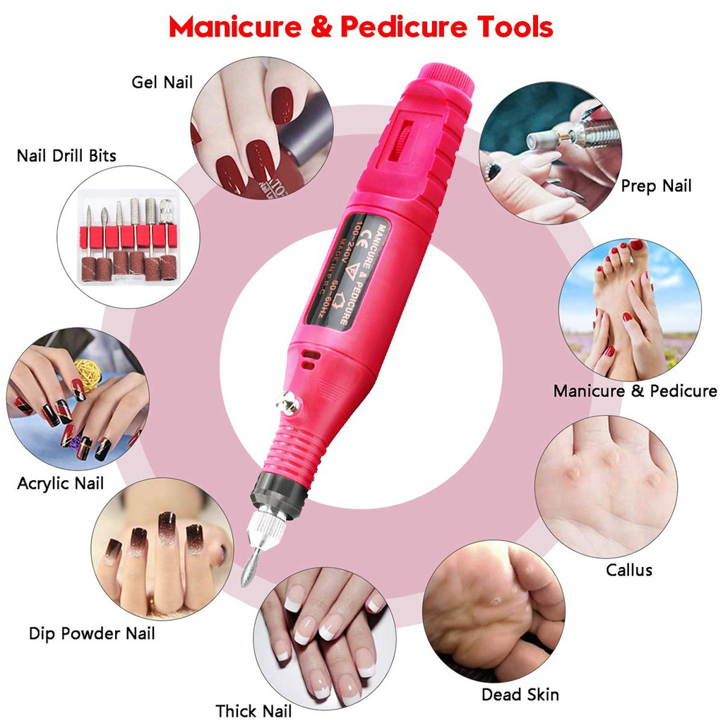 Alat Perawatan Kuku Elektrik - Nail Drill Manicure Pedicure Eletctric Set