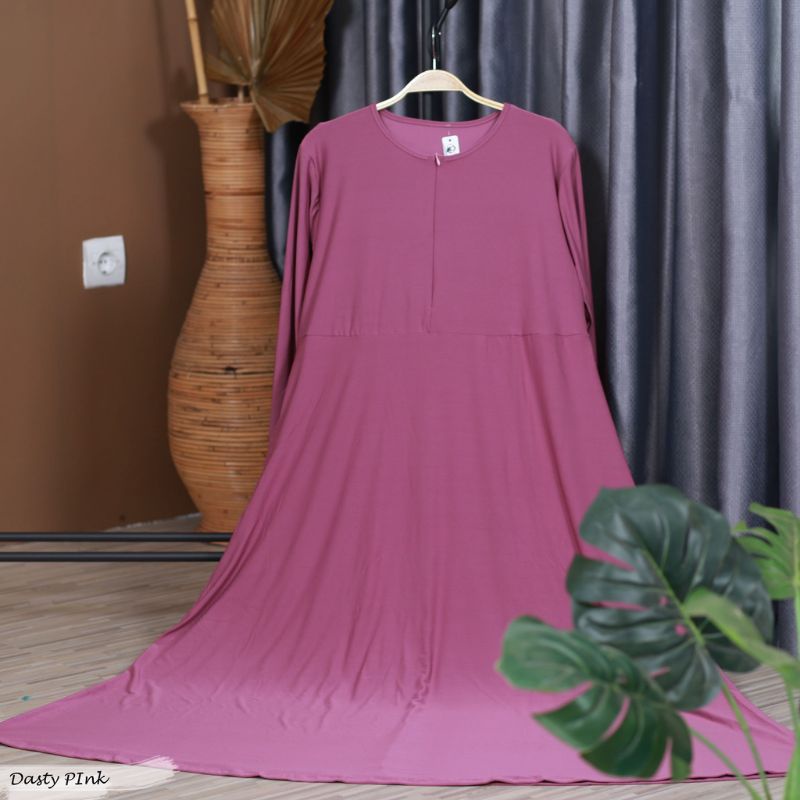 Baju Gamis Jersey Maxi Maxy Dress BIG Size Ukuran XL XXL XXXL 3XL 5XL LD120 LD140 SUPER JUMBO Polos 