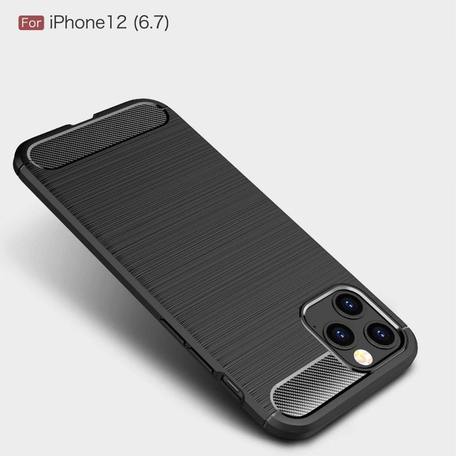 CASE SLIM FIT CARBON IPAKY IPHONE 12 PRO SOFTCASE - FA