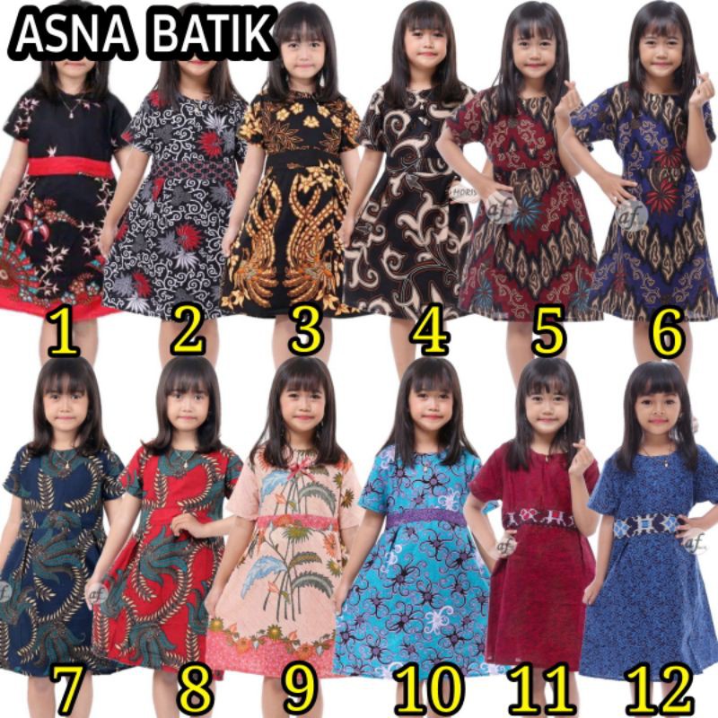Termurah Dress Batik Anak Usia 2 Sampai 10 Tahun - Motif Batik Bervariasi - Batik Anak Harga Ecer Bisa Cod KLaLrAMsJKolzn7