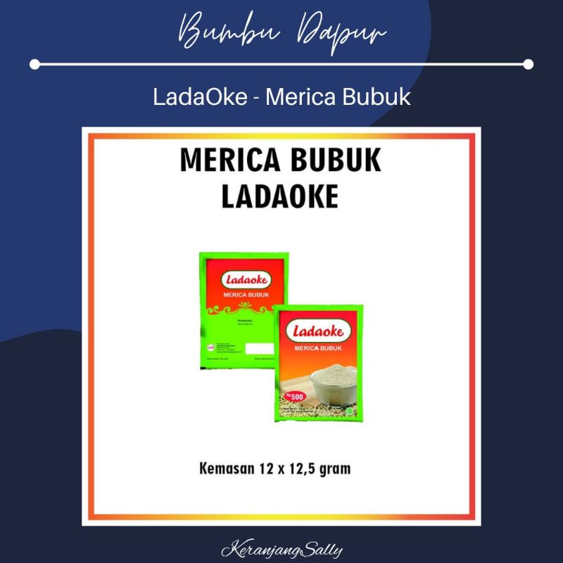 

[1renteng ~ 12sachet x 2.5gr] LADAOKE Merica Bubuk | bumbu dapur