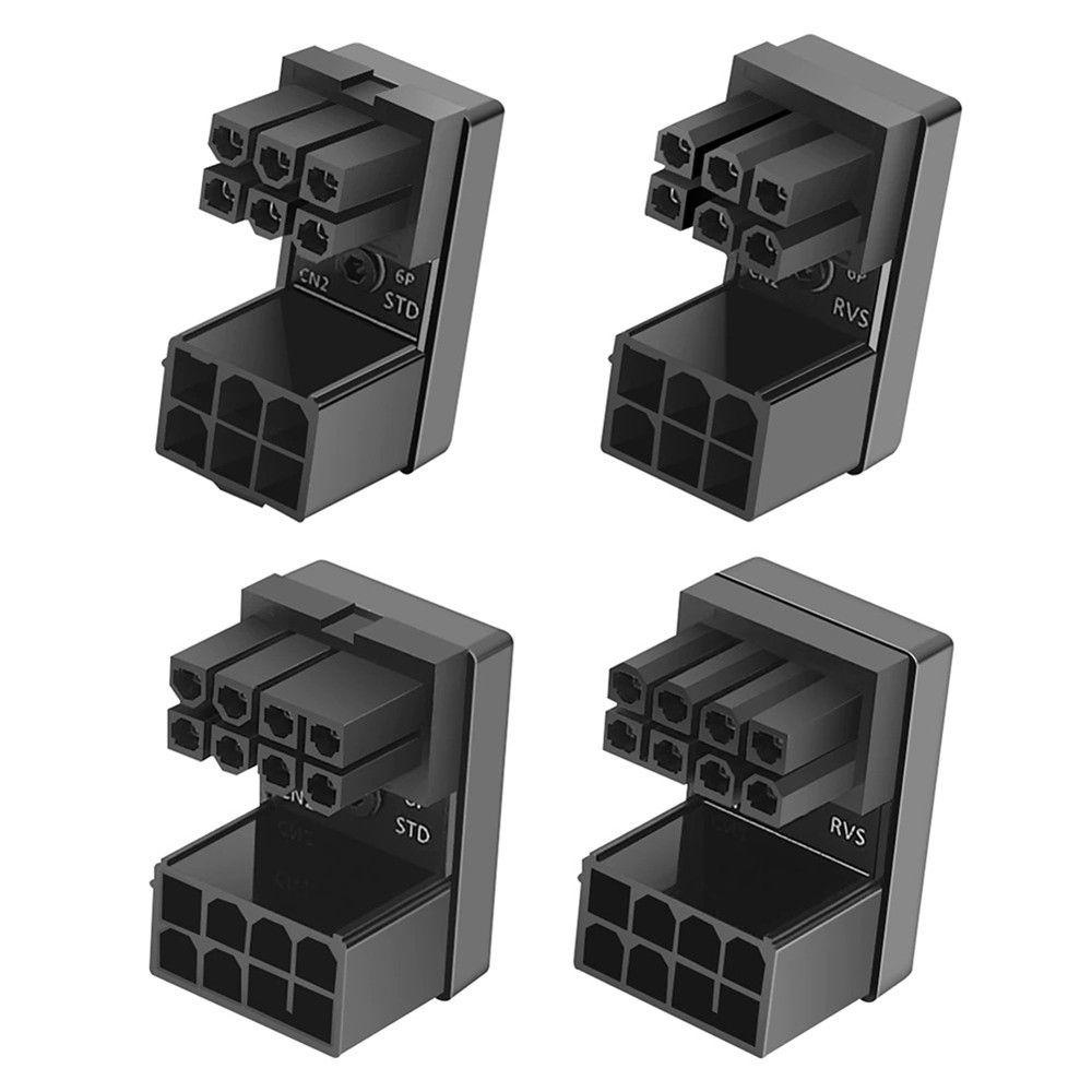 Preva 2PCS ATX 6per8pin Antarmuka Daya GPU PCI-E Adaptor Power Supply Adapter