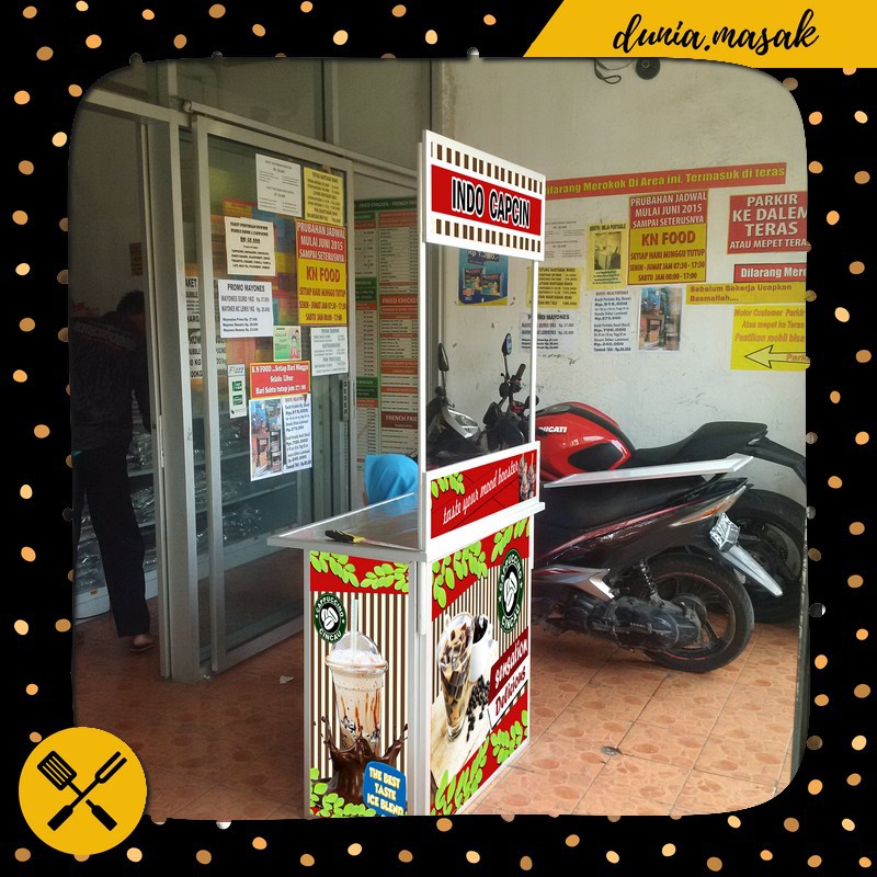 Meja Portable Booth Portable Knock Down - Bongkar Pasang Polos Unik Murah Berkualitas