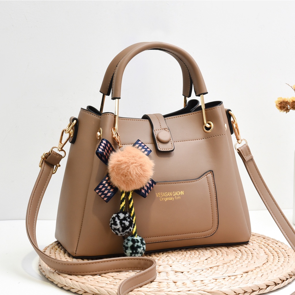 BJ31945 - APRICOT/BLACK/GREEN/KHAKI/PINK/YELLOW - TAS JINJING HANDBAG SLEMPANG WANITA FASHION IMPORT MODIS ELEGAN TERMURAH TERLARIS TERBARU BAGSTORE JAKARTA TAS BATAM LT1945 BQ3389 EL4156