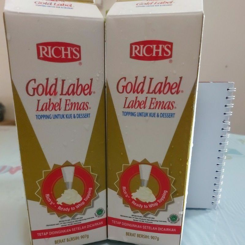 

Rich's gold label whipping crem 907gr