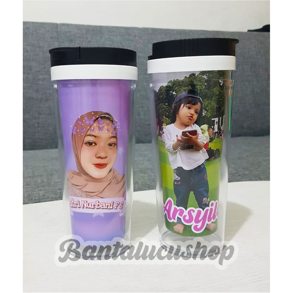 TUMBLER MINUM CUSTOM FOTO/BOTOL MINUM CUSTOM MODEL STRTBUCK