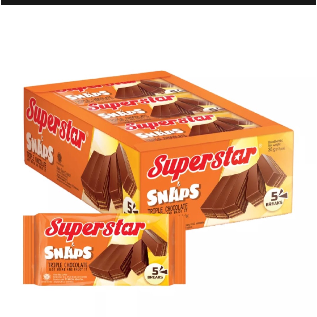 WAFER SUPERSTAR TRIPLE CHOCOLATE &amp; SUPERSTAR SNAPS