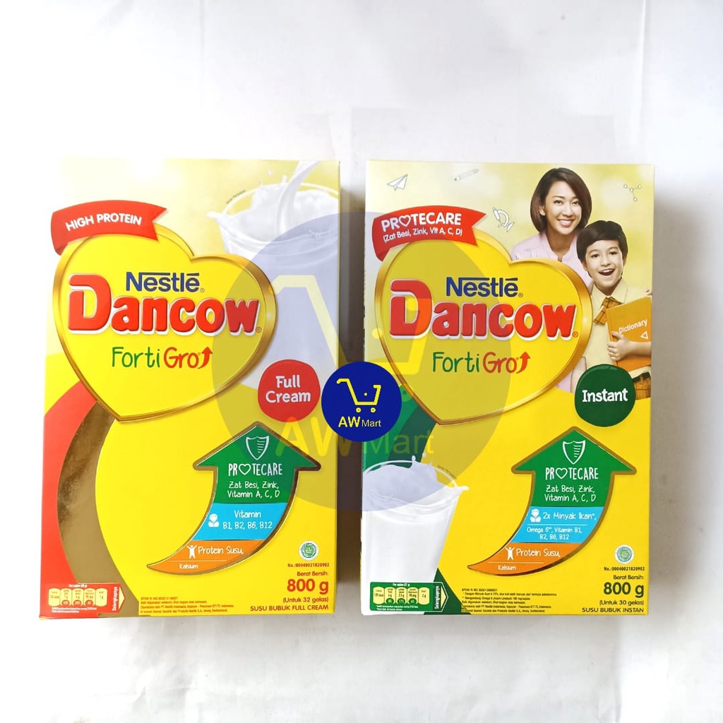 DANCOW FORTIGRO 800 GRAM - SUSU DANCOW INSTANT 800 GRAM - SUSU DANCOW FULL CREAM 800 GRAM